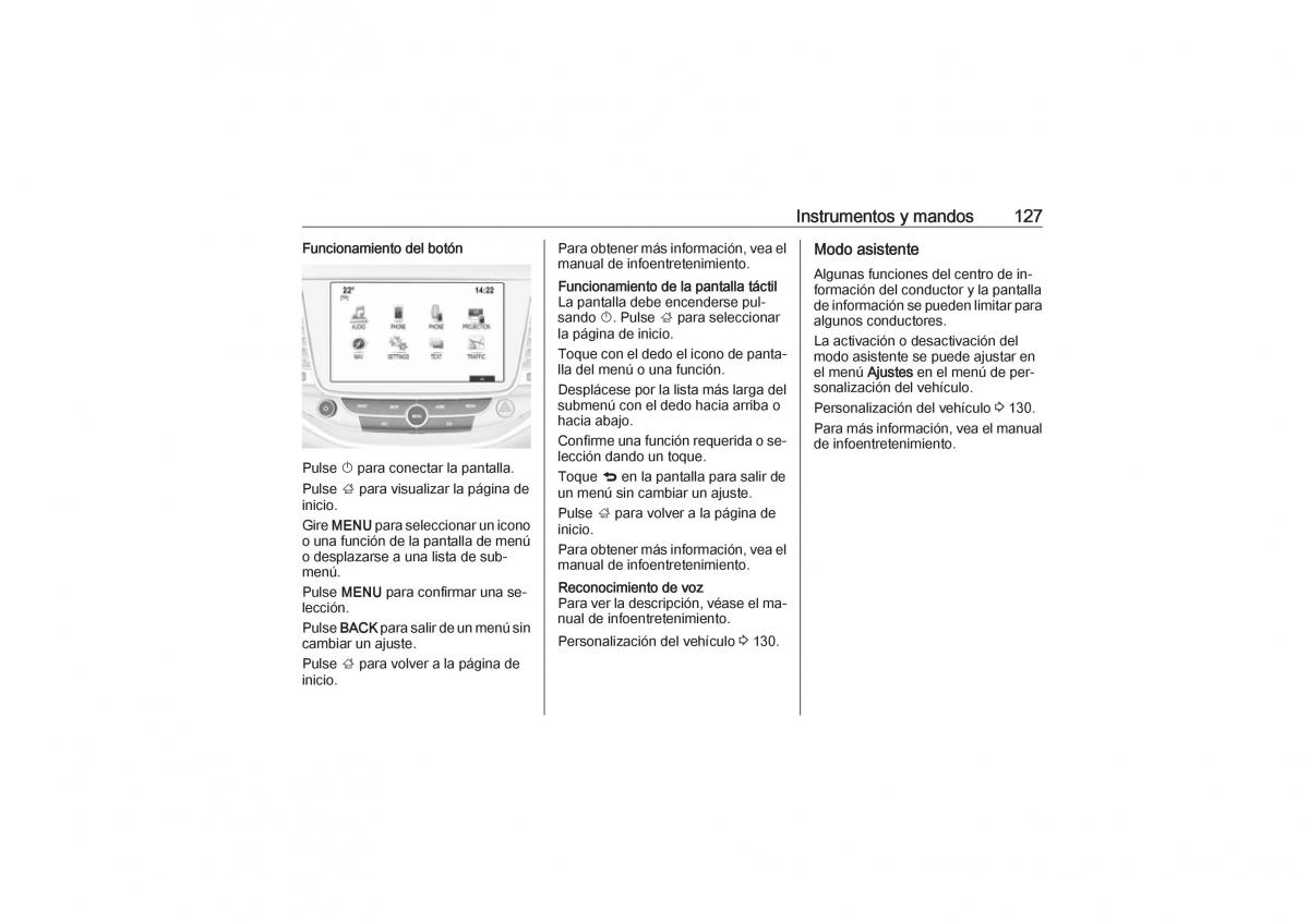 Opel Astra K V 5 manual del propietario / page 129