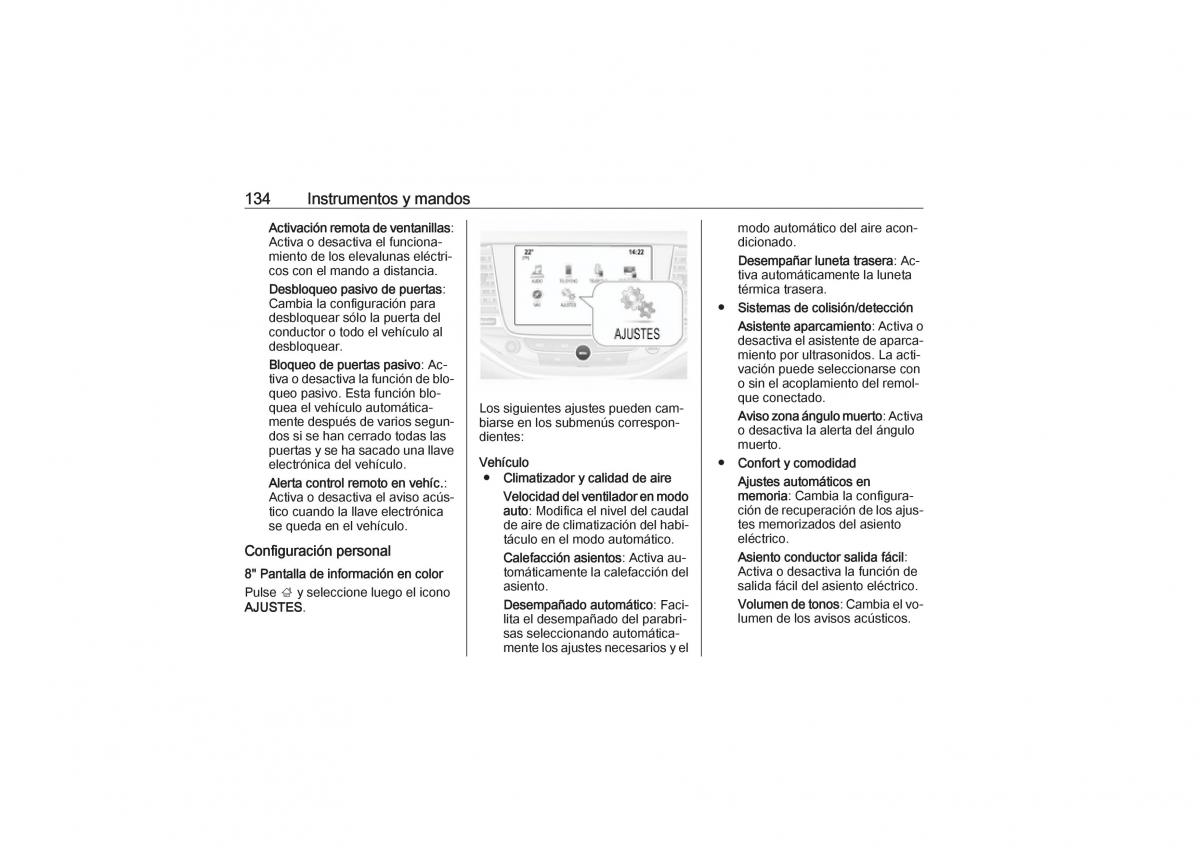 Opel Astra K V 5 manual del propietario / page 136