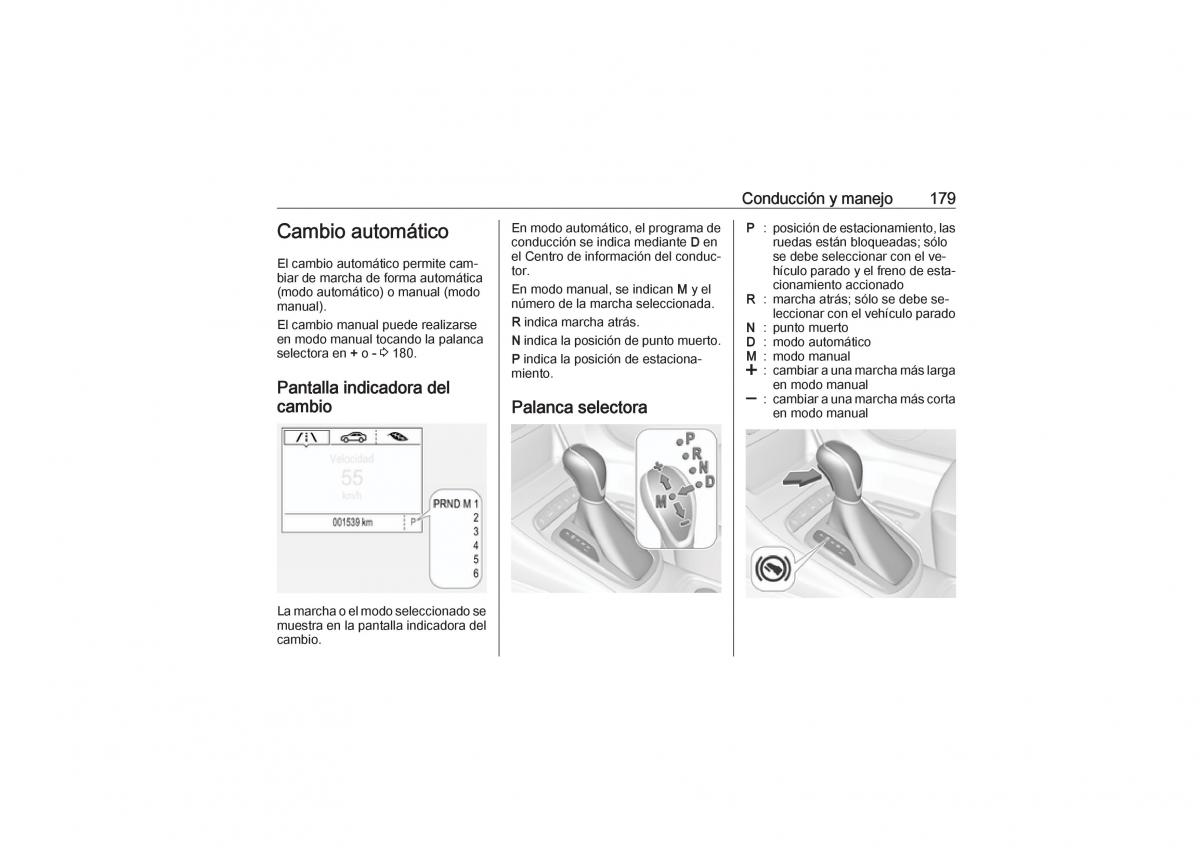 Opel Astra K V 5 manual del propietario / page 181