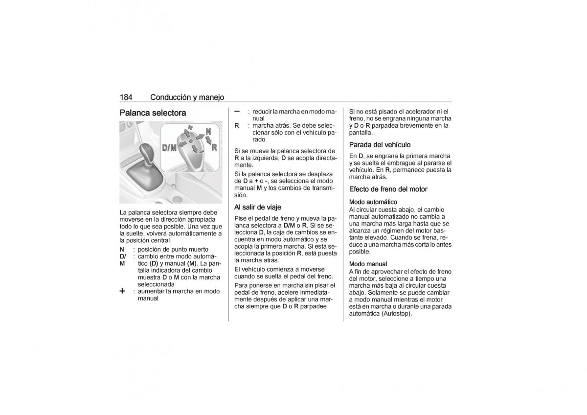 Opel Astra K V 5 manual del propietario / page 186