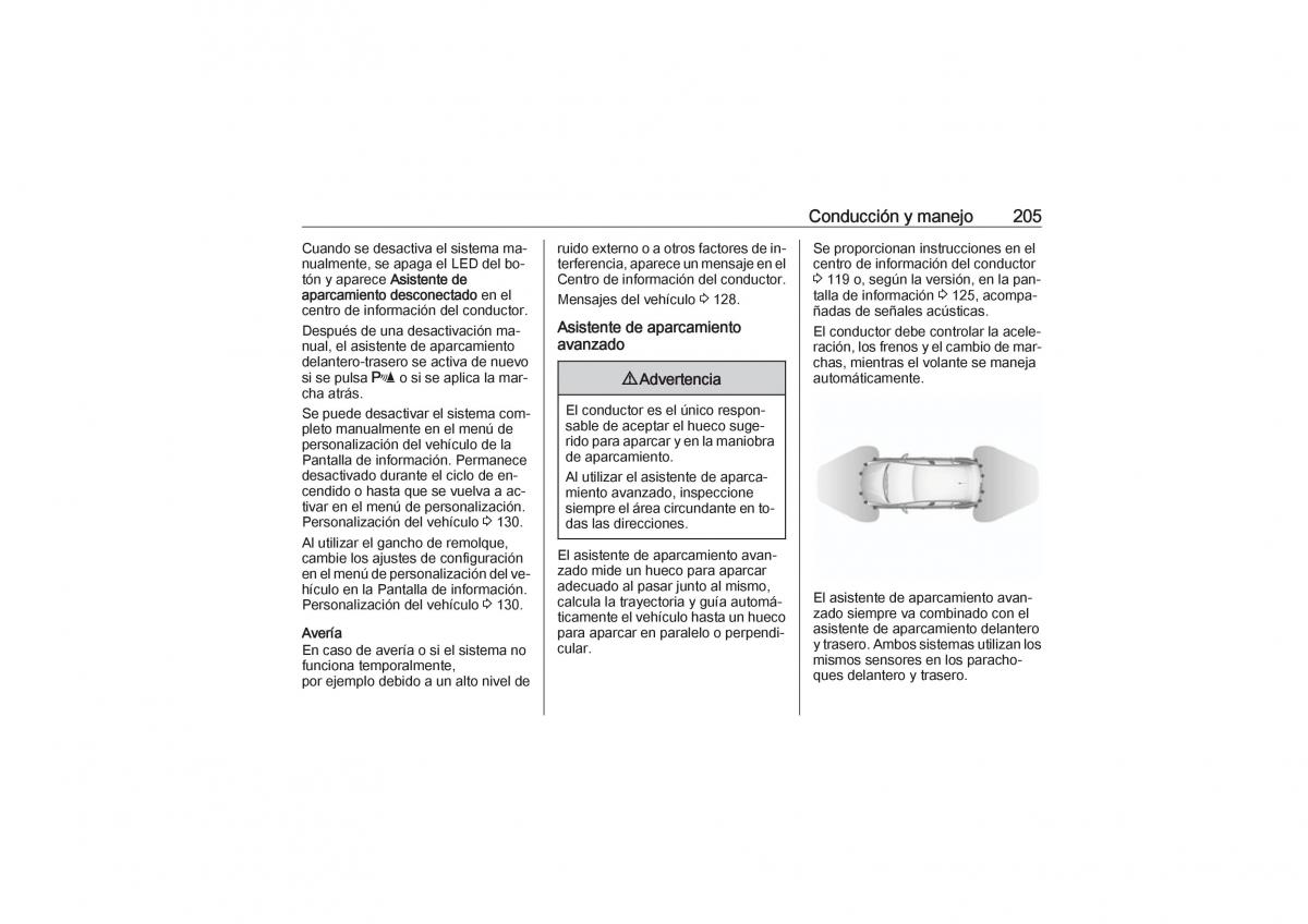 Opel Astra K V 5 manual del propietario / page 207