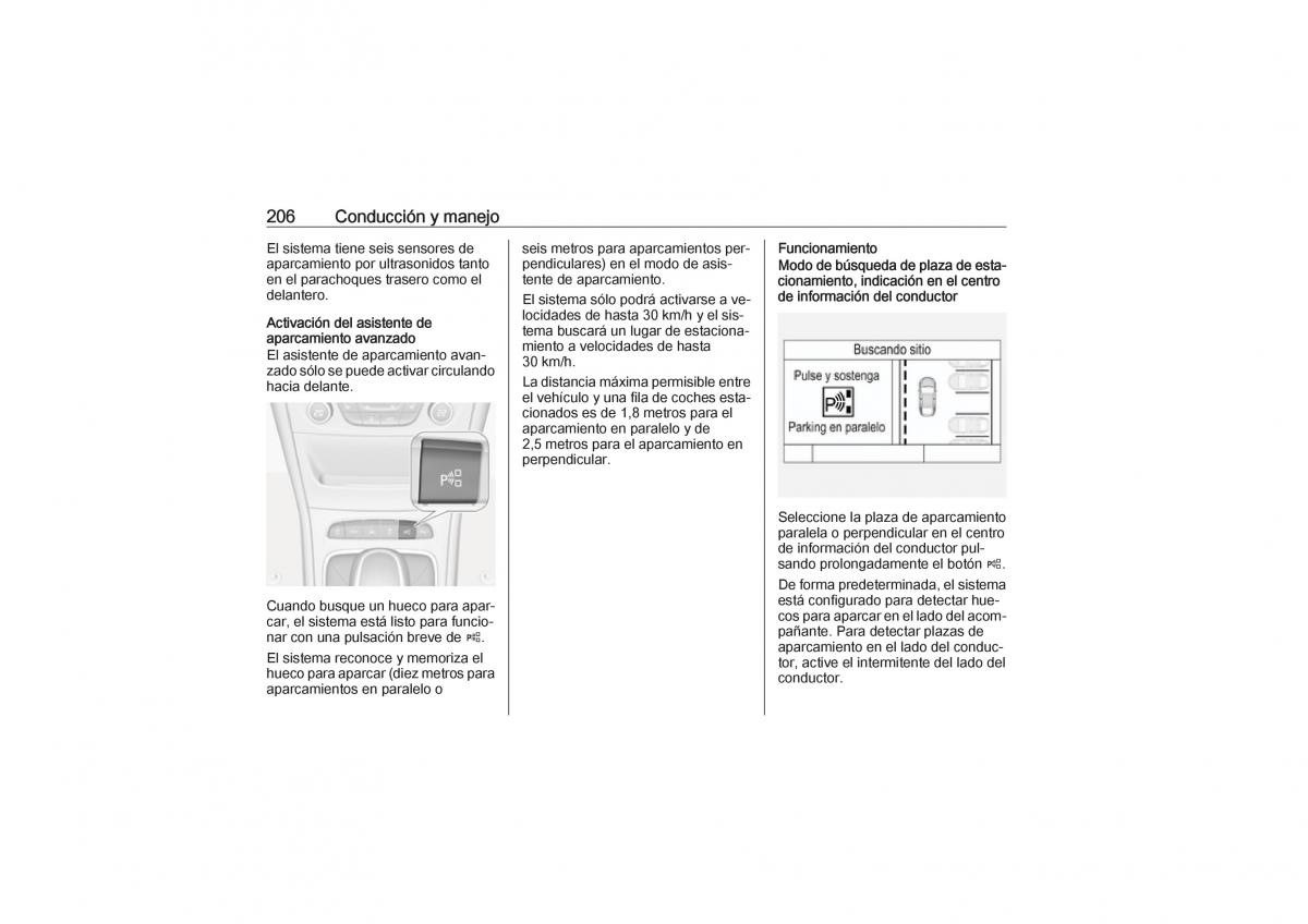 Opel Astra K V 5 manual del propietario / page 208