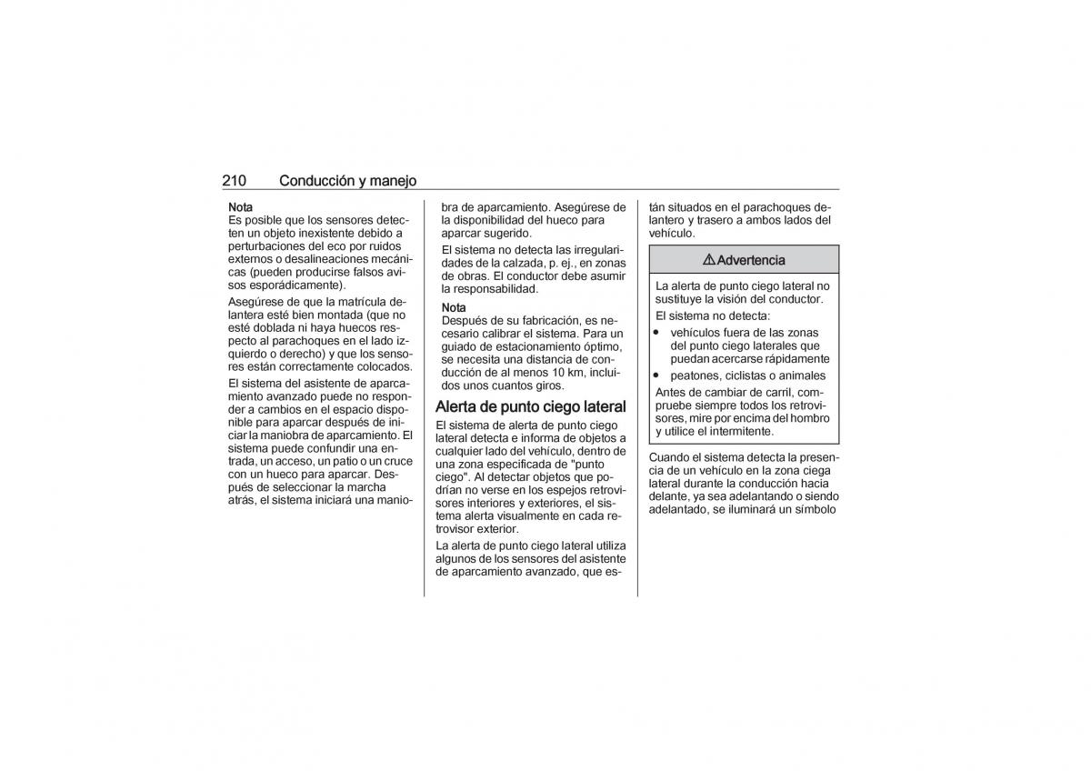 Opel Astra K V 5 manual del propietario / page 212