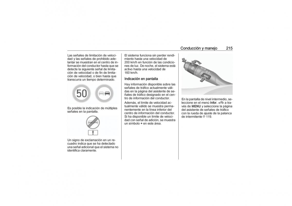 Opel Astra K V 5 manual del propietario / page 217