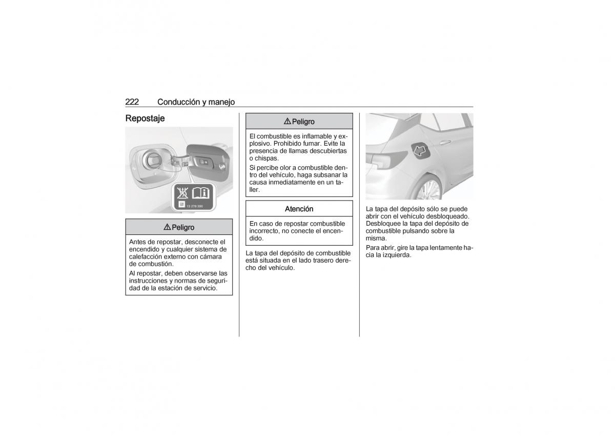 Opel Astra K V 5 manual del propietario / page 224