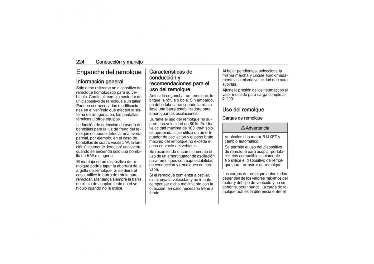 Opel Astra K V 5 manual del propietario / page 226