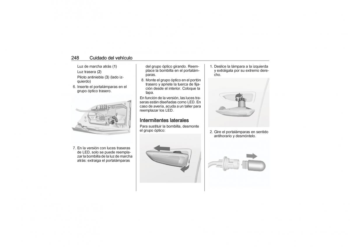 Opel Astra K V 5 manual del propietario / page 250