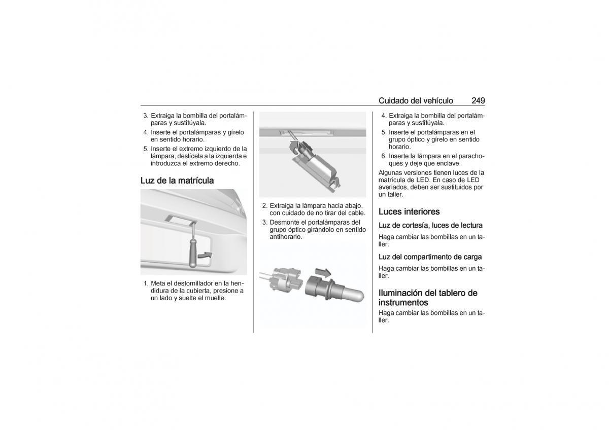 Opel Astra K V 5 manual del propietario / page 251