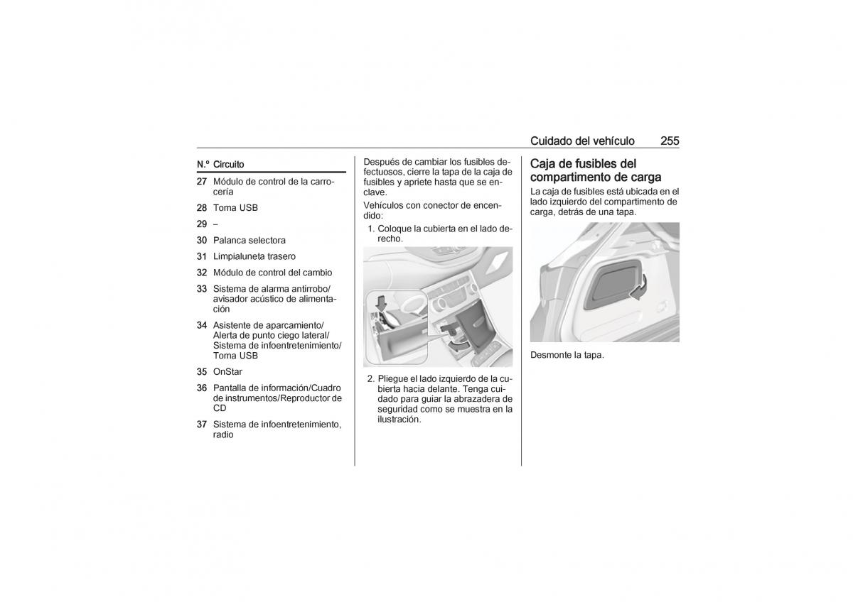 Opel Astra K V 5 manual del propietario / page 257