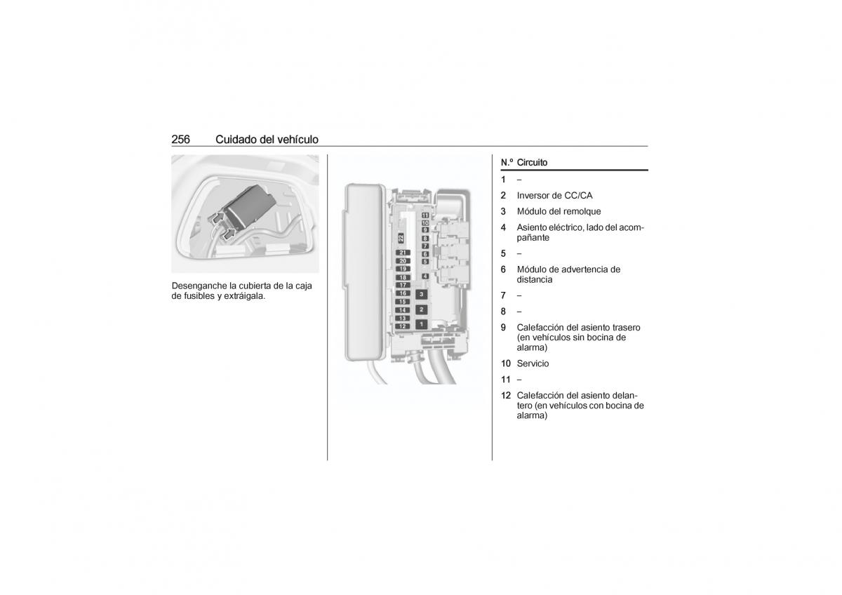 Opel Astra K V 5 manual del propietario / page 258