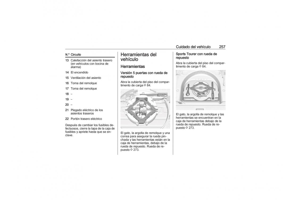 Opel Astra K V 5 manual del propietario / page 259