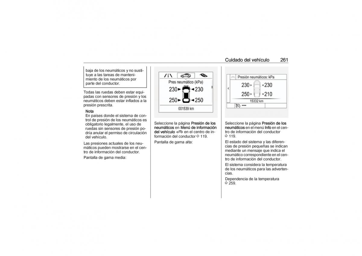 Opel Astra K V 5 manual del propietario / page 263