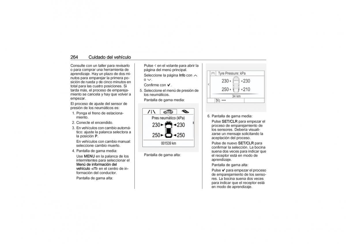 Opel Astra K V 5 manual del propietario / page 266