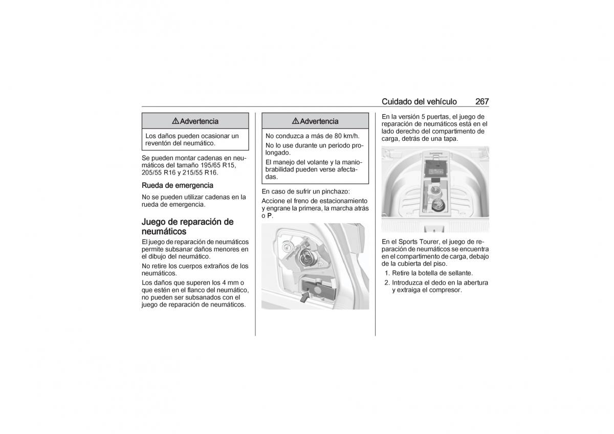 Opel Astra K V 5 manual del propietario / page 269