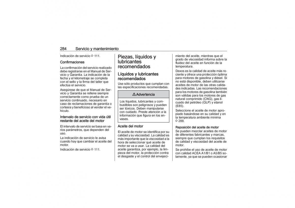 Opel Astra K V 5 manual del propietario / page 286