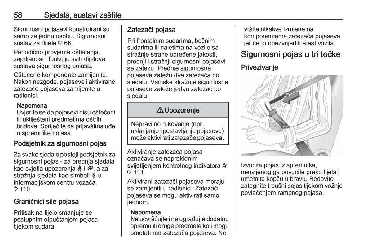 Opel Astra K V 5 vlasnicko uputstvo / page 60