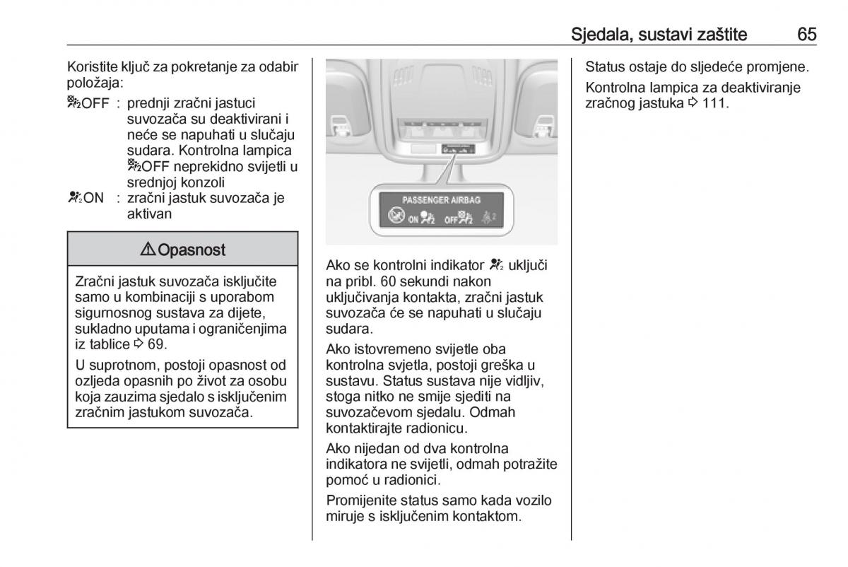 Opel Astra K V 5 vlasnicko uputstvo / page 67