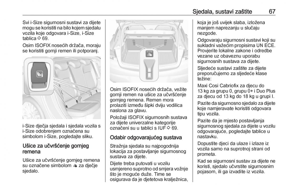 Opel Astra K V 5 vlasnicko uputstvo / page 69