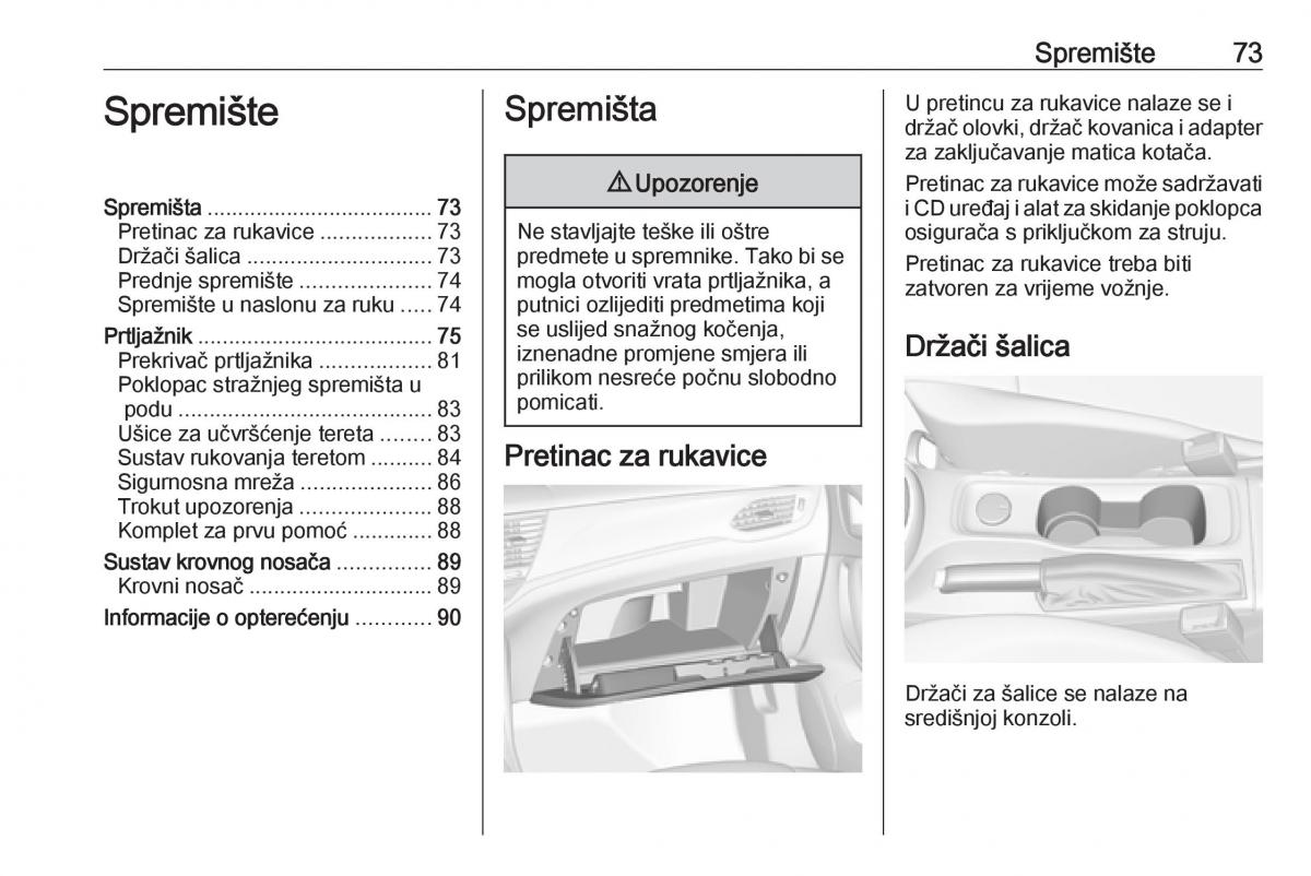 Opel Astra K V 5 vlasnicko uputstvo / page 75