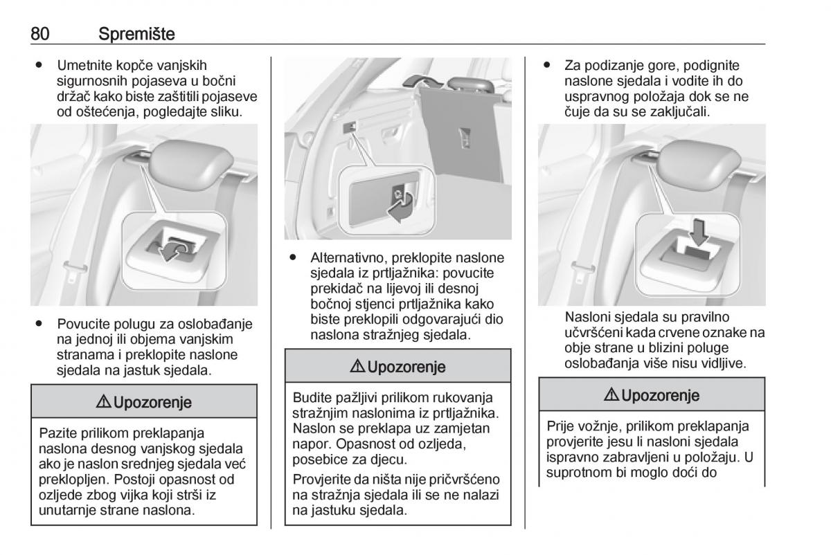 Opel Astra K V 5 vlasnicko uputstvo / page 82