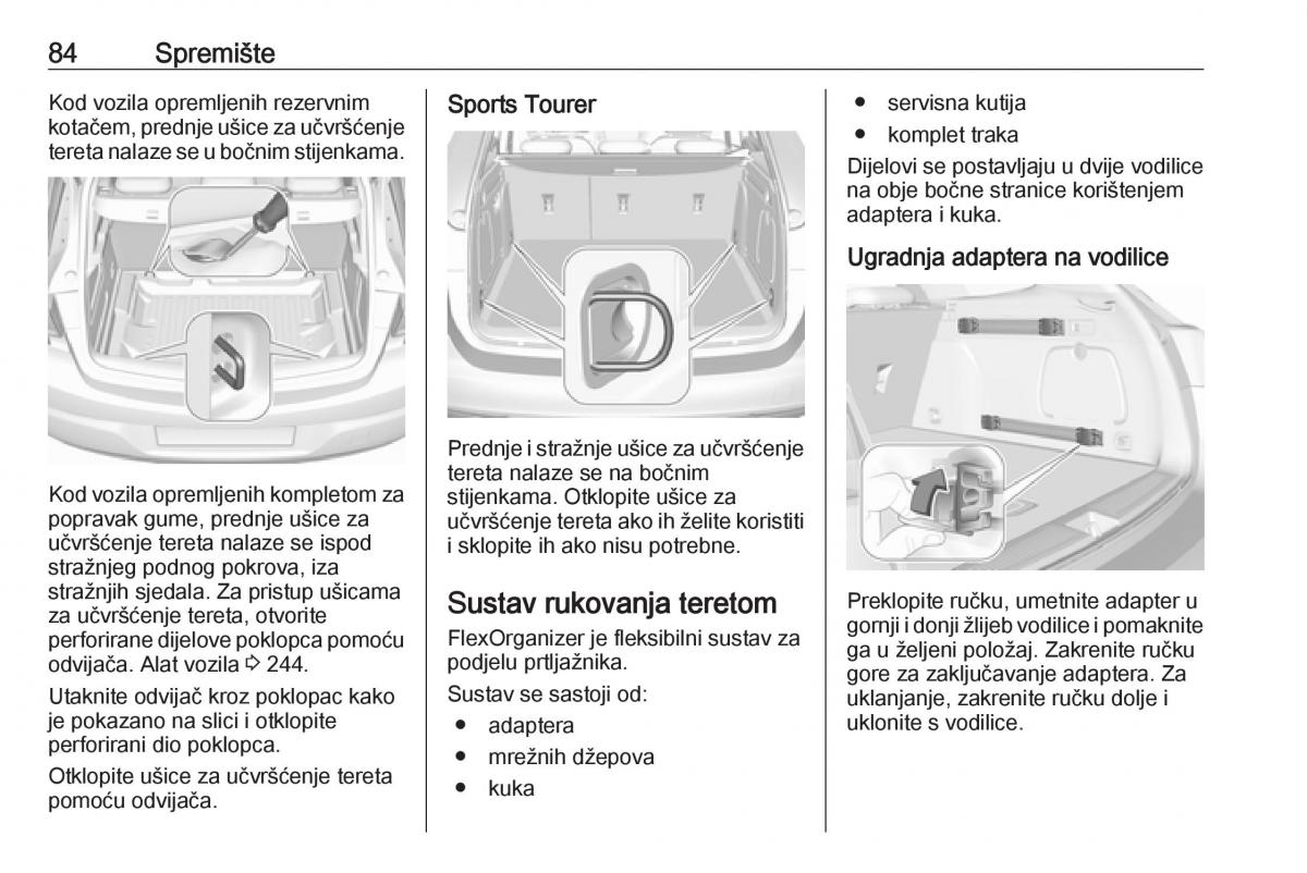 Opel Astra K V 5 vlasnicko uputstvo / page 86