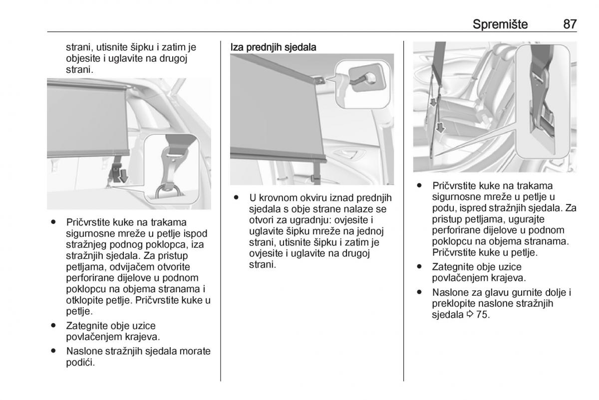 Opel Astra K V 5 vlasnicko uputstvo / page 89