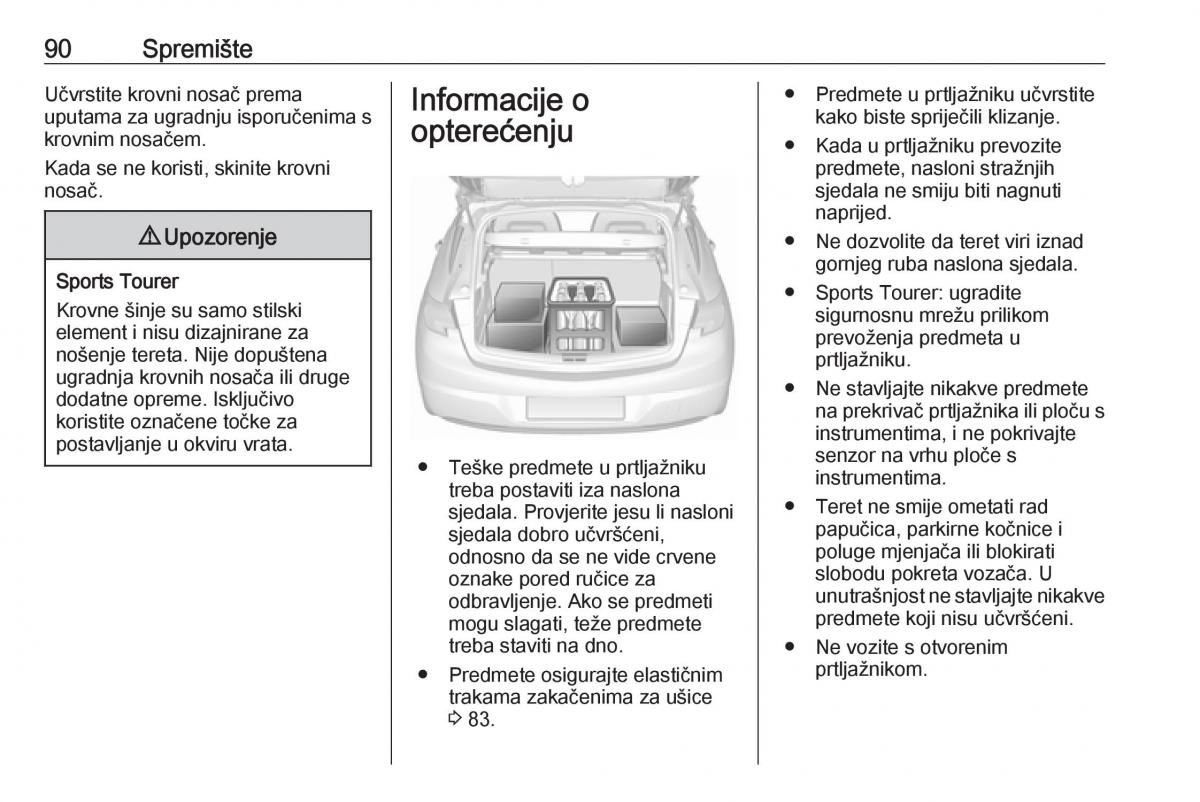 Opel Astra K V 5 vlasnicko uputstvo / page 92