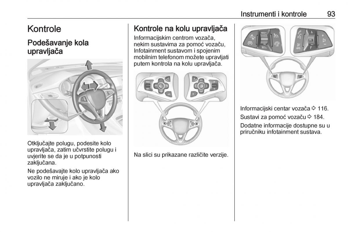 Opel Astra K V 5 vlasnicko uputstvo / page 95