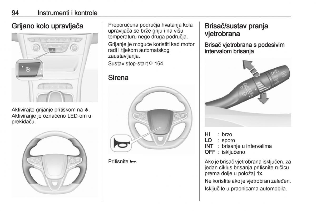 Opel Astra K V 5 vlasnicko uputstvo / page 96