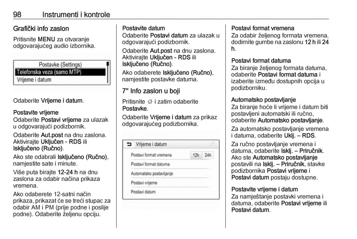 Opel Astra K V 5 vlasnicko uputstvo / page 100