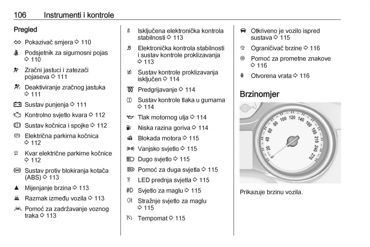 Opel Astra K V 5 vlasnicko uputstvo / page 108