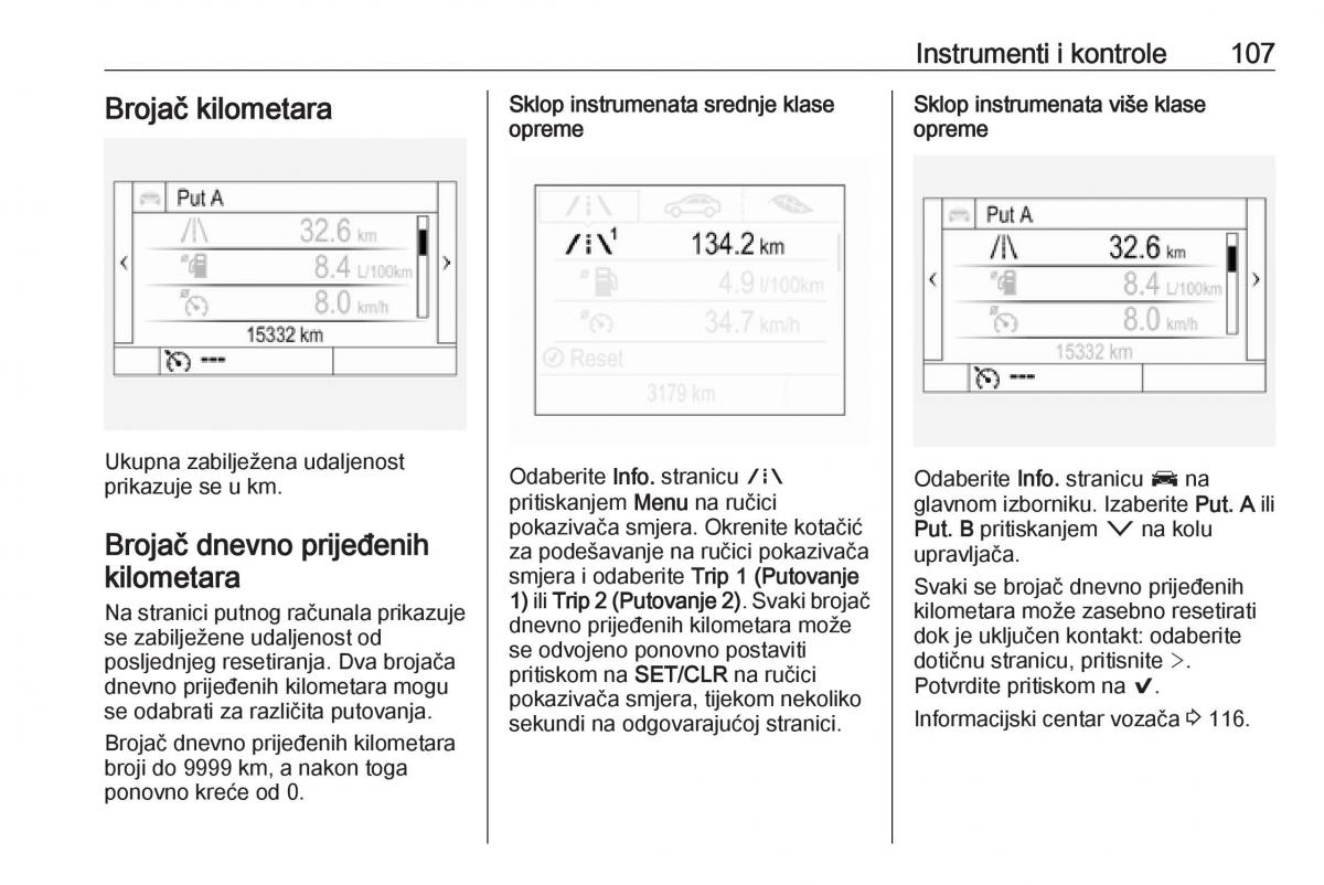 Opel Astra K V 5 vlasnicko uputstvo / page 109