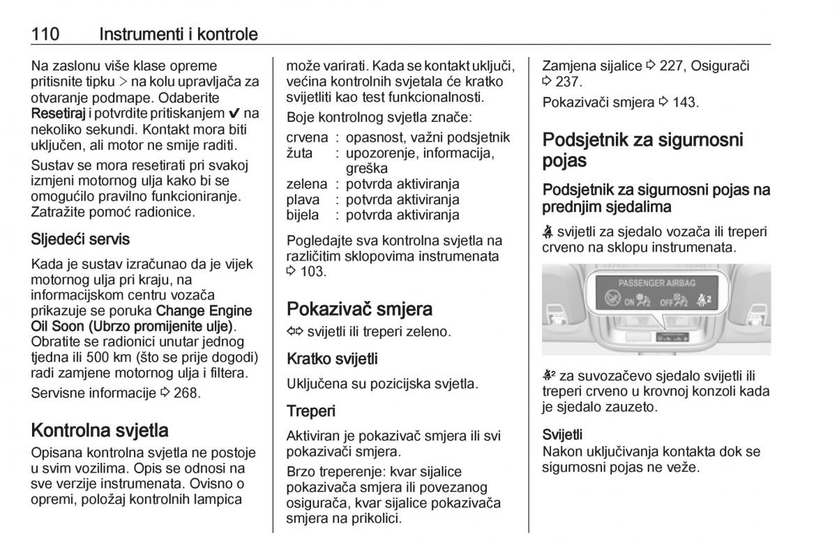 Opel Astra K V 5 vlasnicko uputstvo / page 112