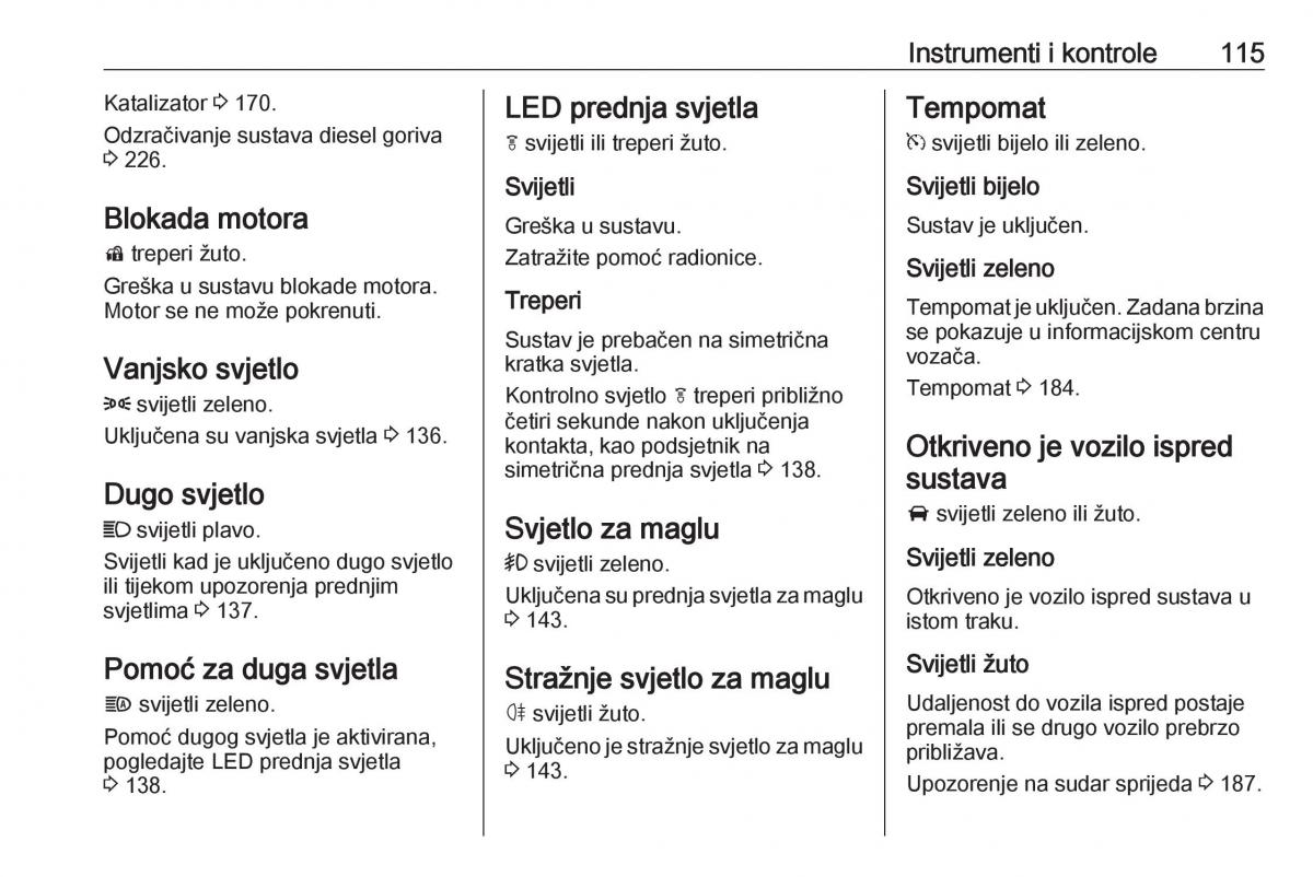 Opel Astra K V 5 vlasnicko uputstvo / page 117