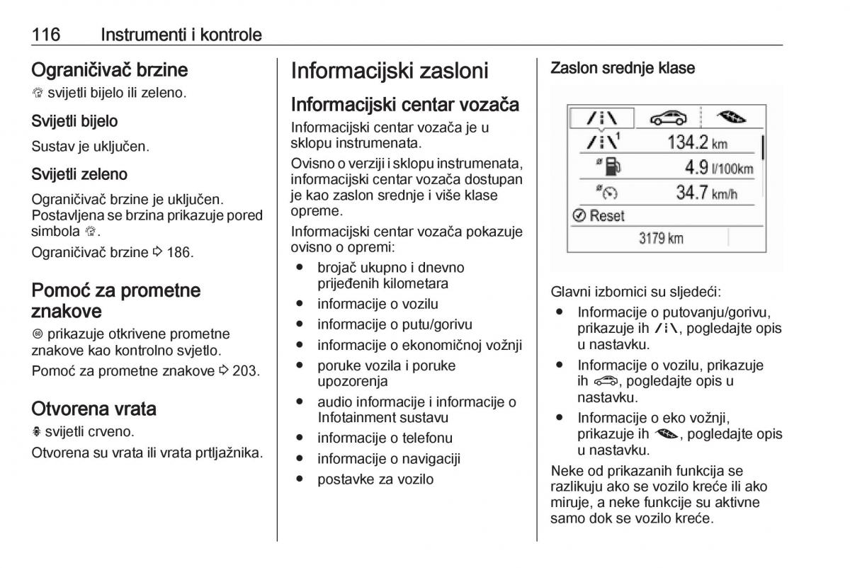 Opel Astra K V 5 vlasnicko uputstvo / page 118