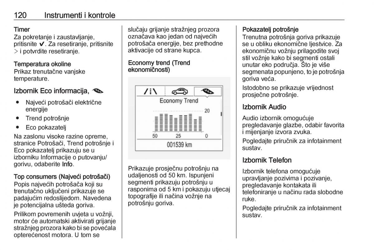 Opel Astra K V 5 vlasnicko uputstvo / page 122