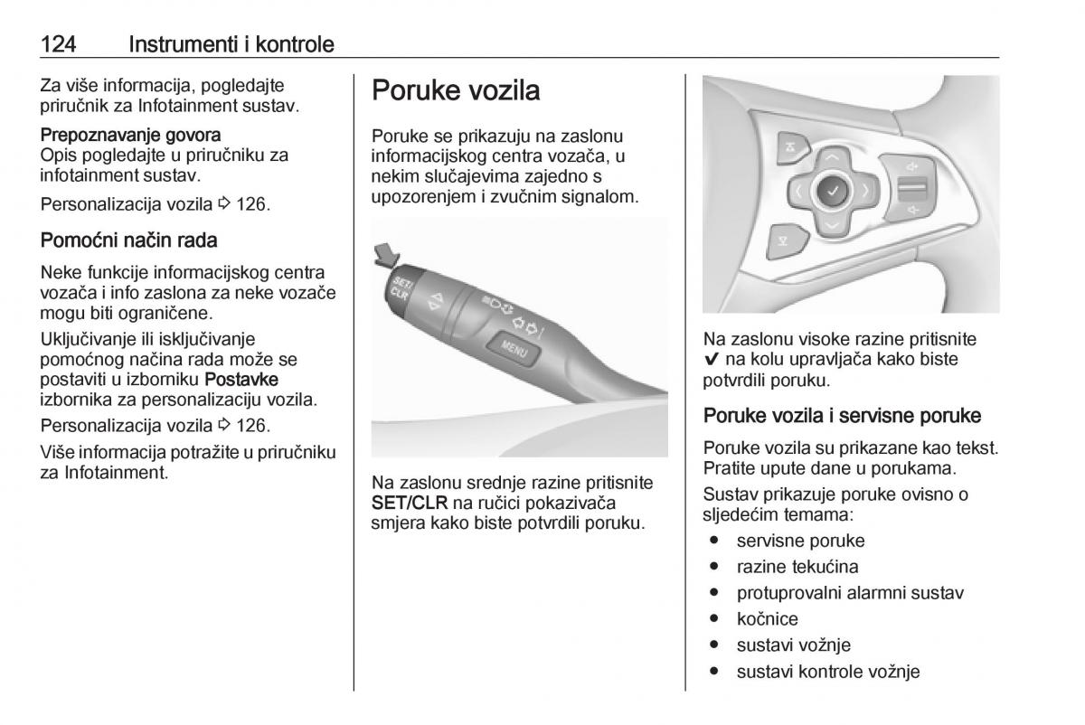 Opel Astra K V 5 vlasnicko uputstvo / page 126