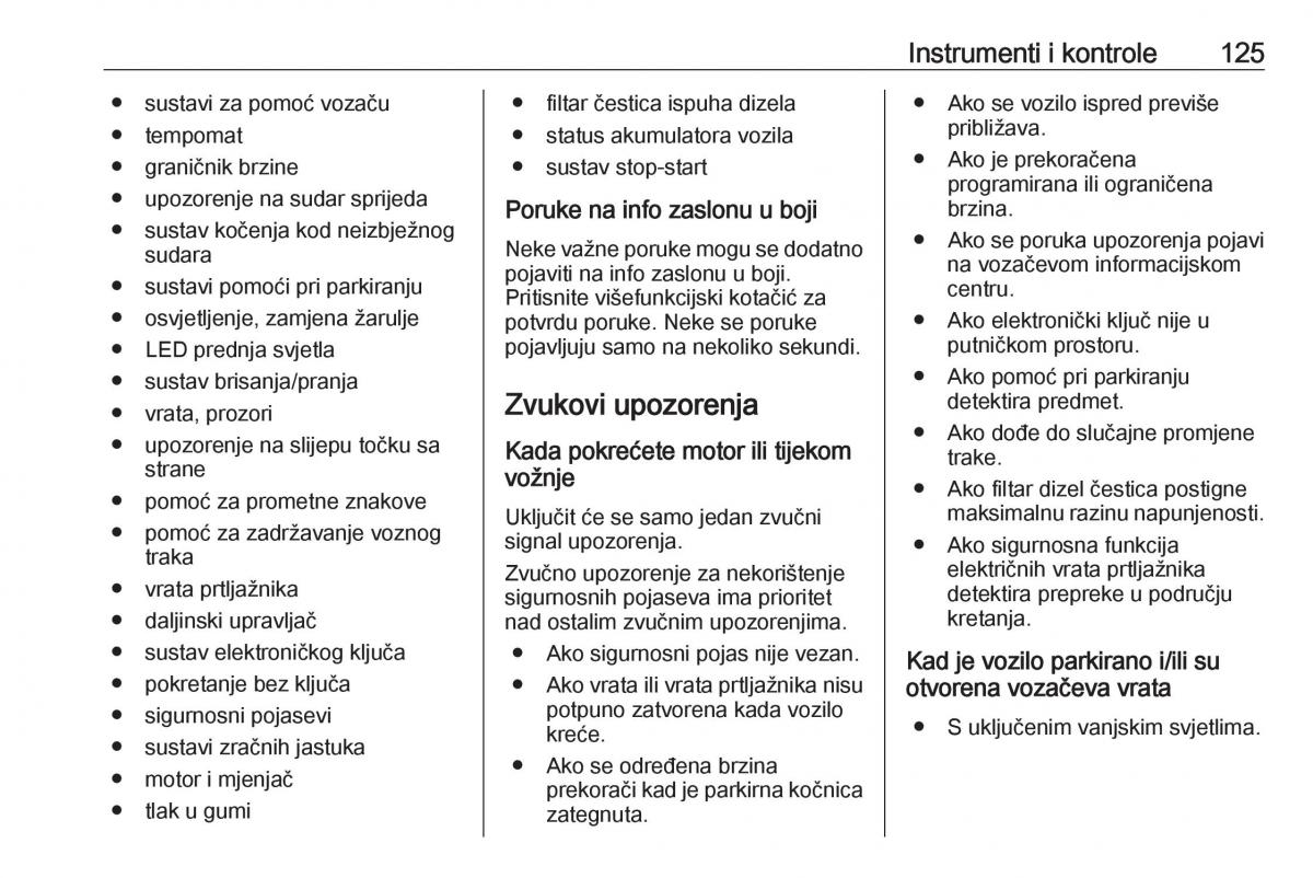 Opel Astra K V 5 vlasnicko uputstvo / page 127