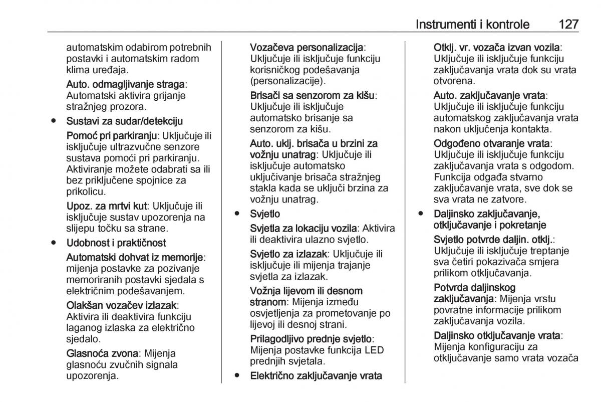 Opel Astra K V 5 vlasnicko uputstvo / page 129