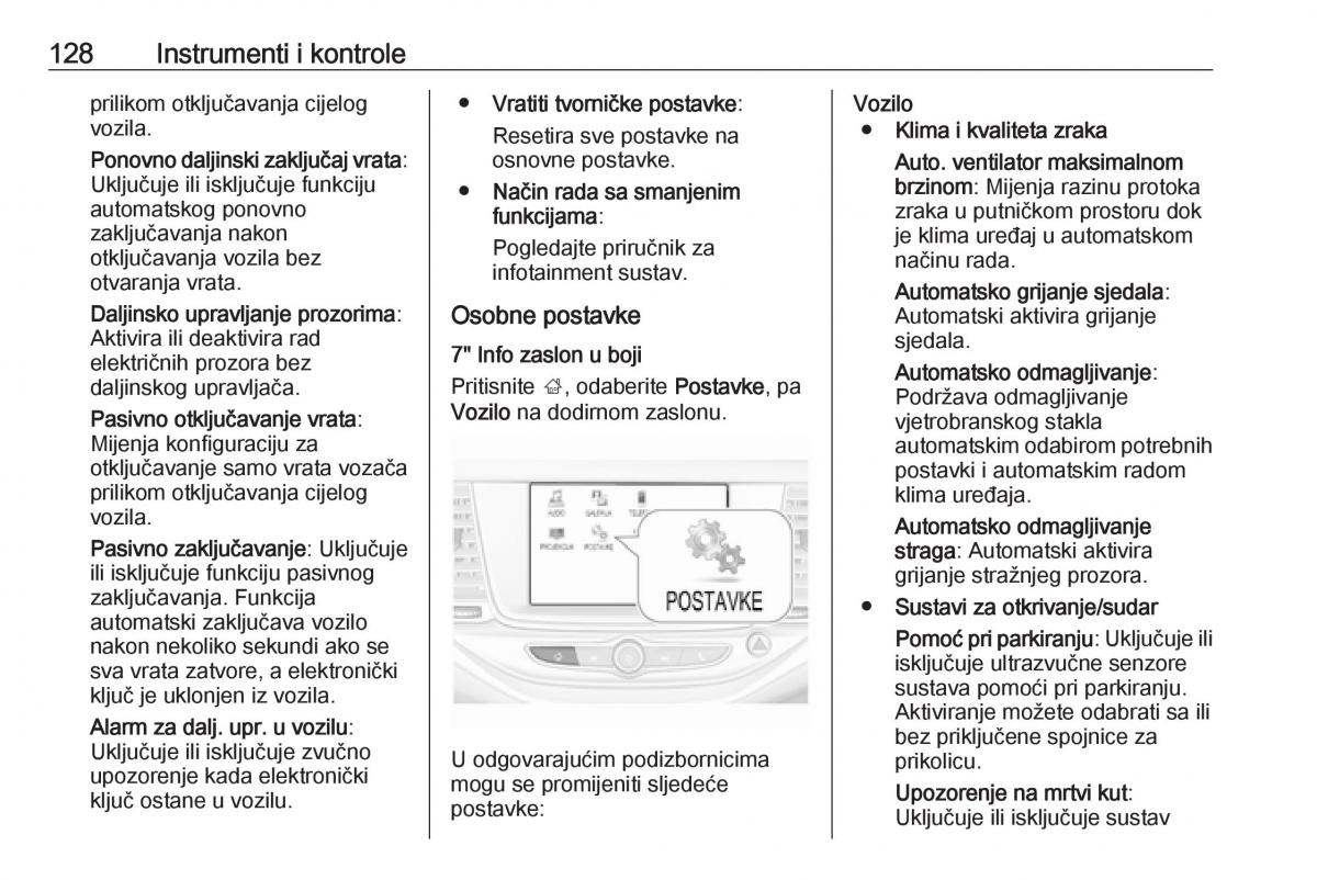 Opel Astra K V 5 vlasnicko uputstvo / page 130