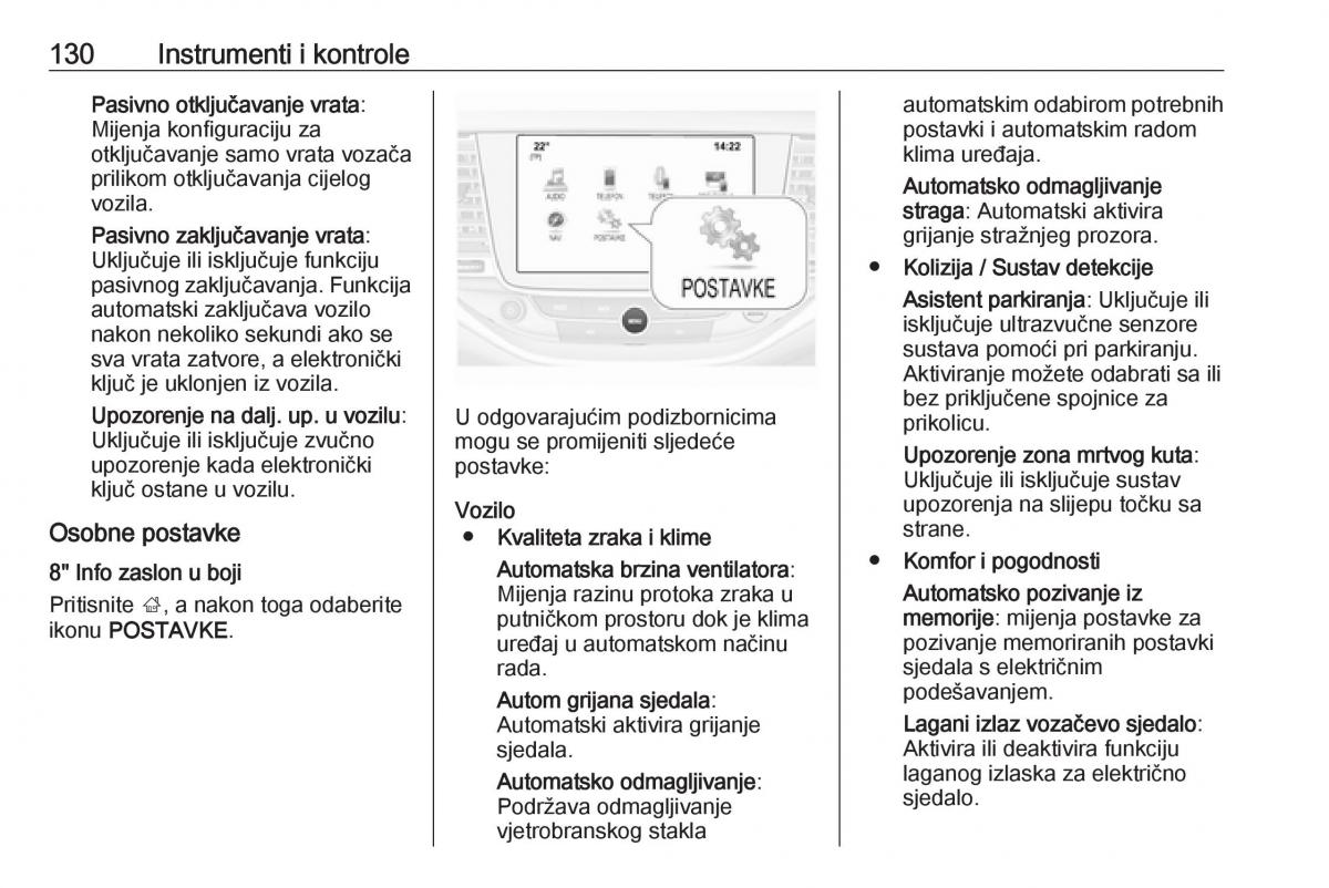 Opel Astra K V 5 vlasnicko uputstvo / page 132