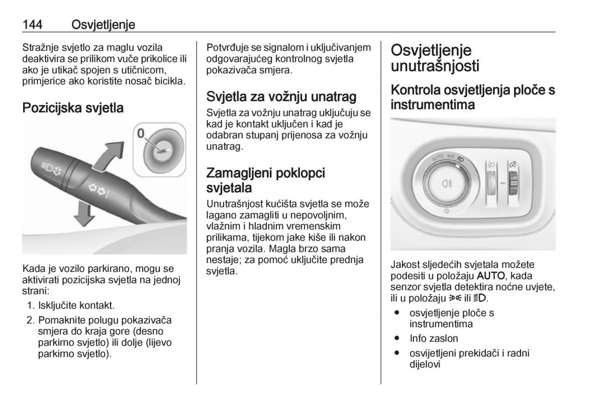 Opel Astra K V 5 vlasnicko uputstvo / page 146