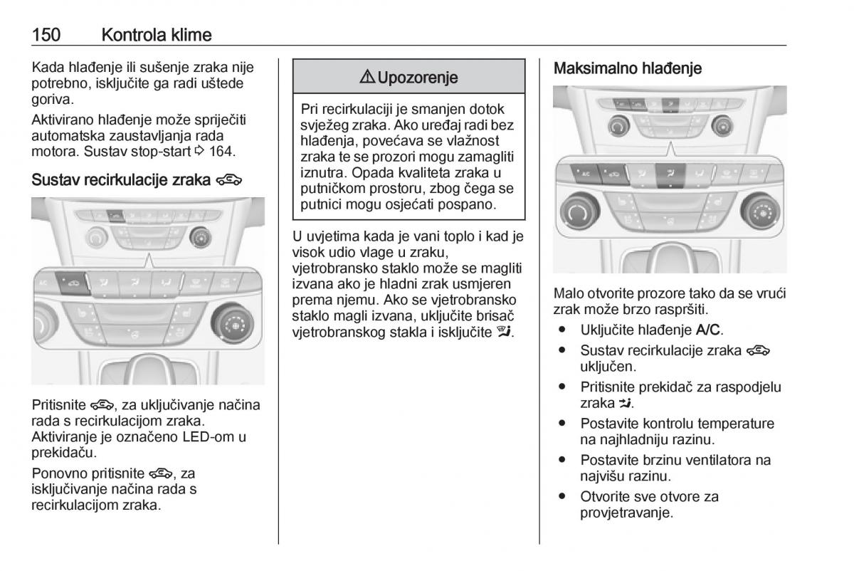 Opel Astra K V 5 vlasnicko uputstvo / page 152