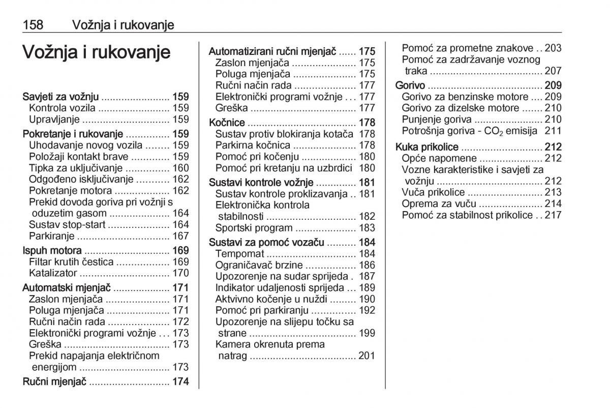 Opel Astra K V 5 vlasnicko uputstvo / page 160