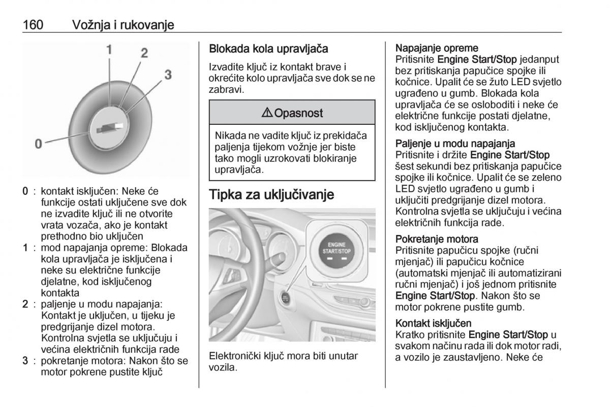 Opel Astra K V 5 vlasnicko uputstvo / page 162