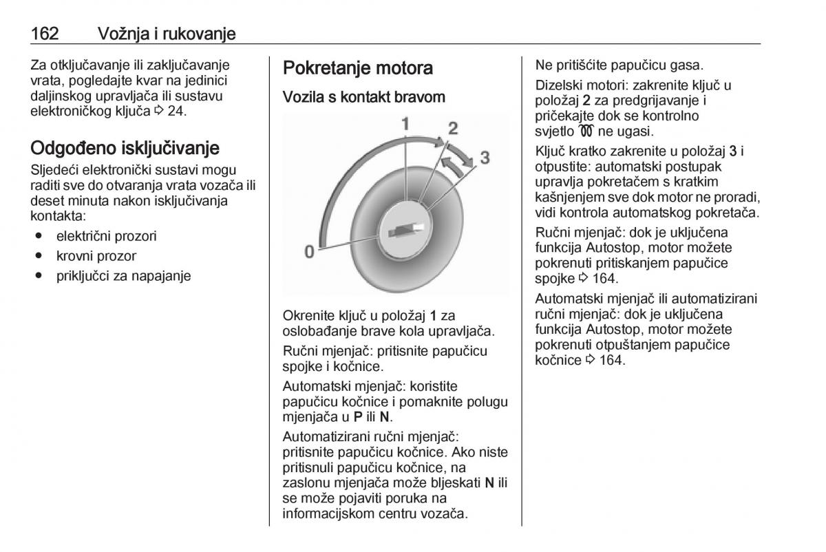 Opel Astra K V 5 vlasnicko uputstvo / page 164