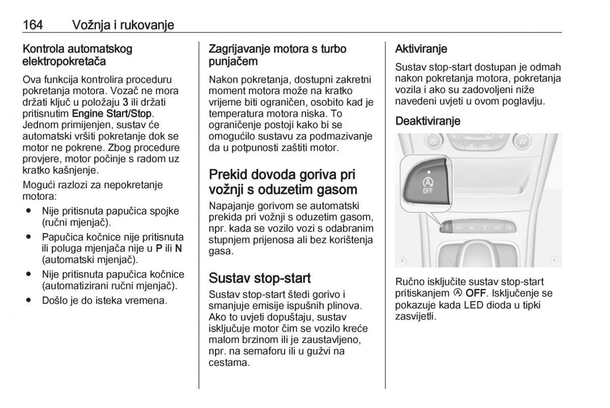 Opel Astra K V 5 vlasnicko uputstvo / page 166