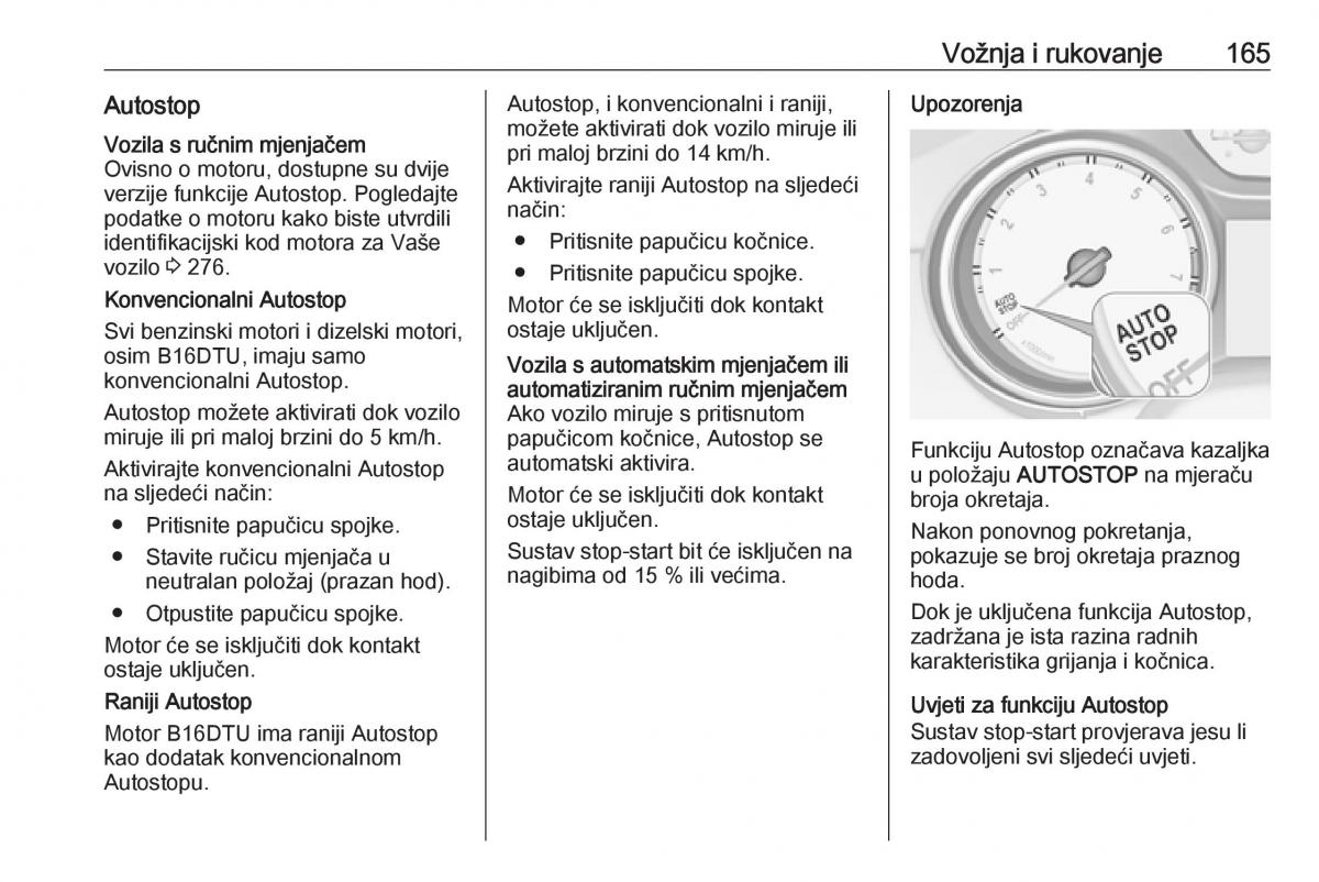 Opel Astra K V 5 vlasnicko uputstvo / page 167