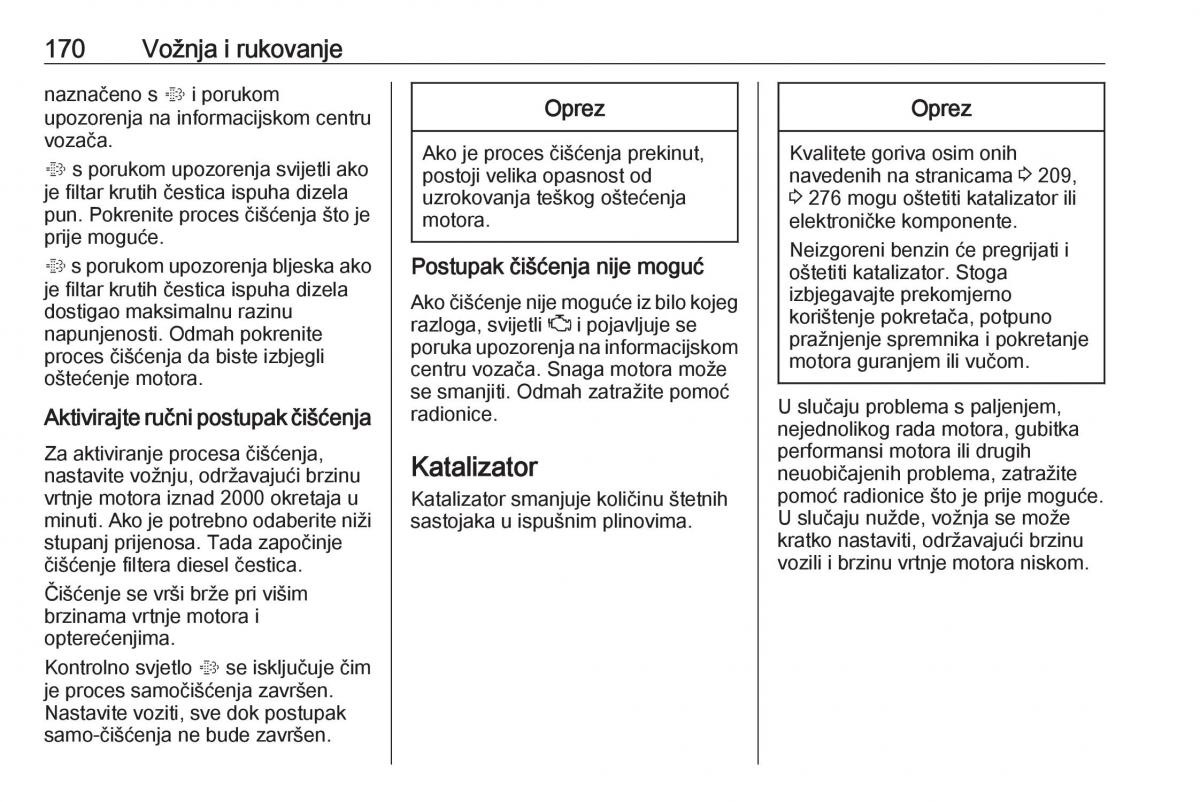 Opel Astra K V 5 vlasnicko uputstvo / page 172