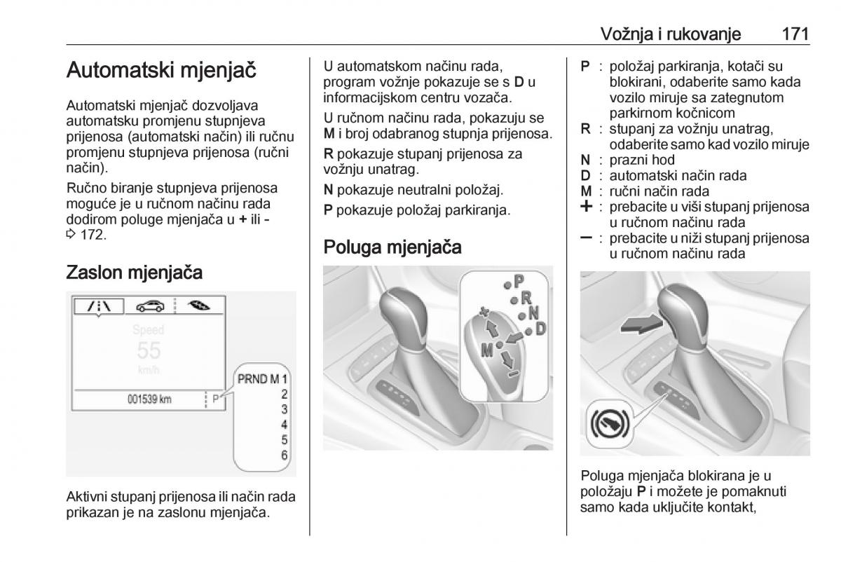 Opel Astra K V 5 vlasnicko uputstvo / page 173